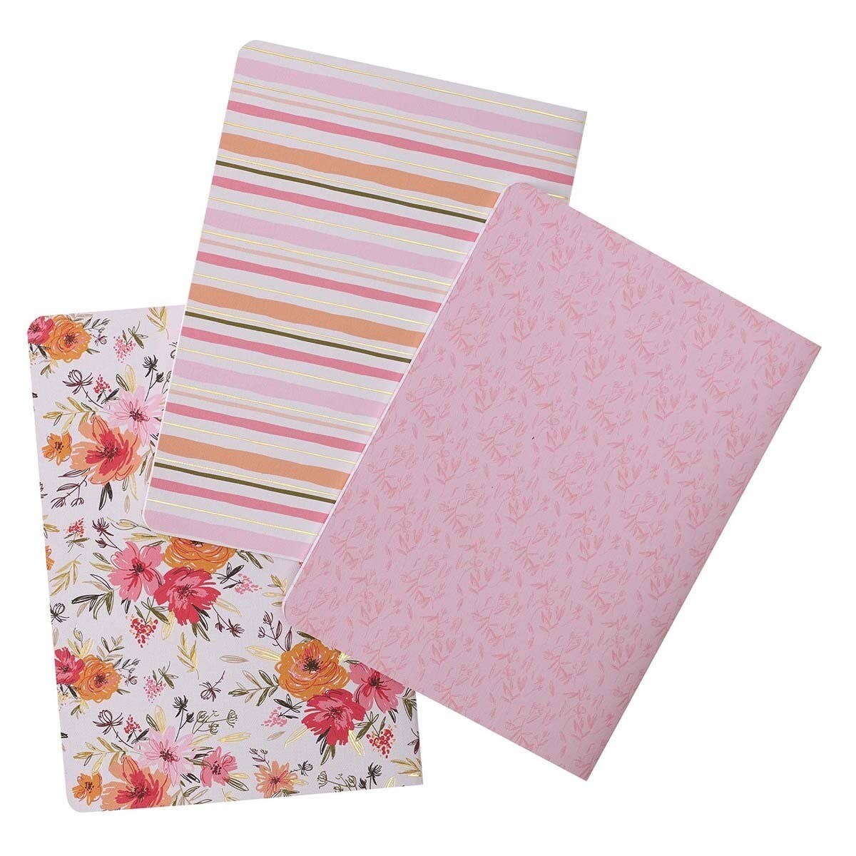 Encouraging Verses Pink Floral Large Notebook Set