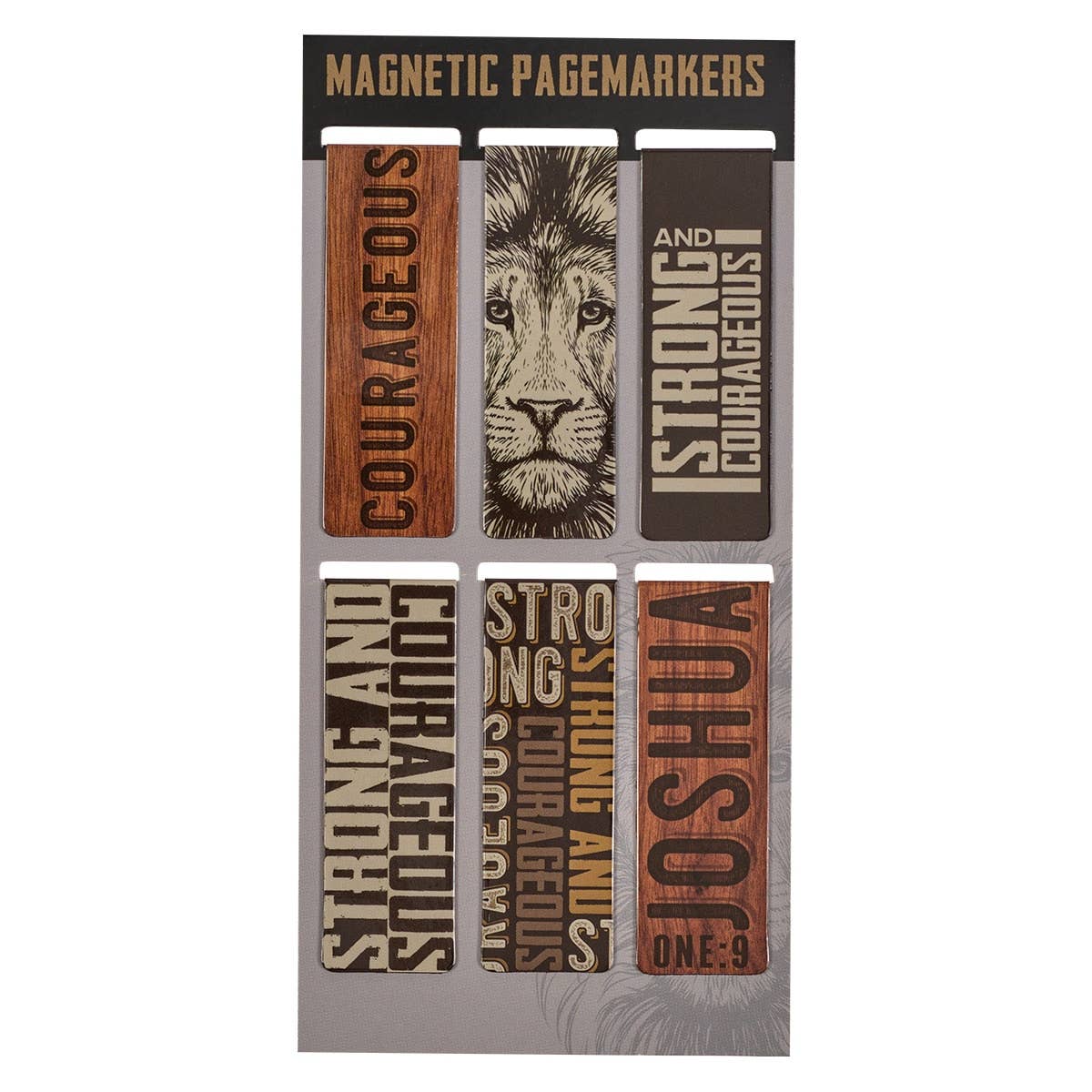Magnetic Bookmark Set - Strong and Courageous