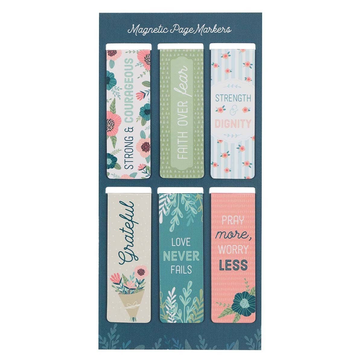 Magnetic Bookmark Set - Floral Garden
